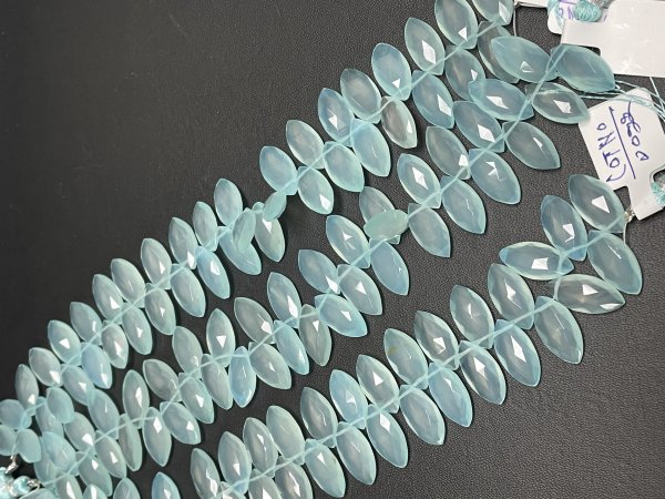 Aqua Chalcedony Marquise Faceted