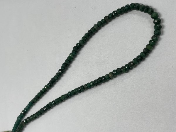 Emerald Rondelle Faceted