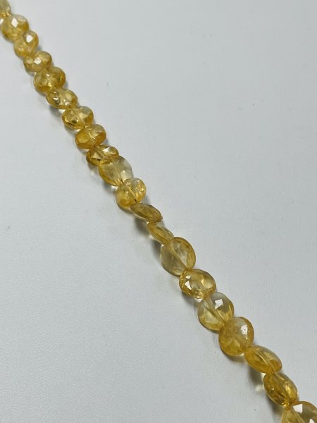 Citrine Coin Faceted