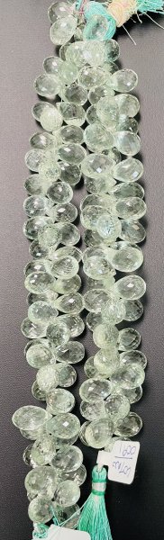 Green Amethyst Drops Faceted