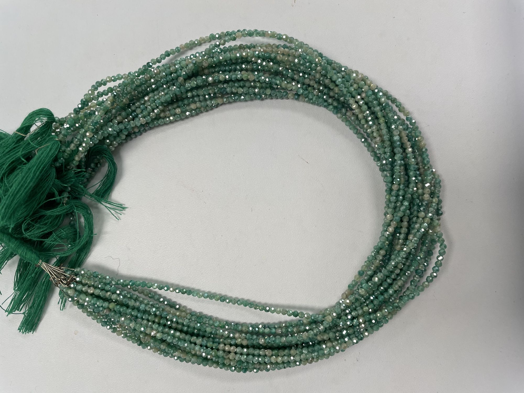 Shaded Coated Moonstone Rondelle Faceted