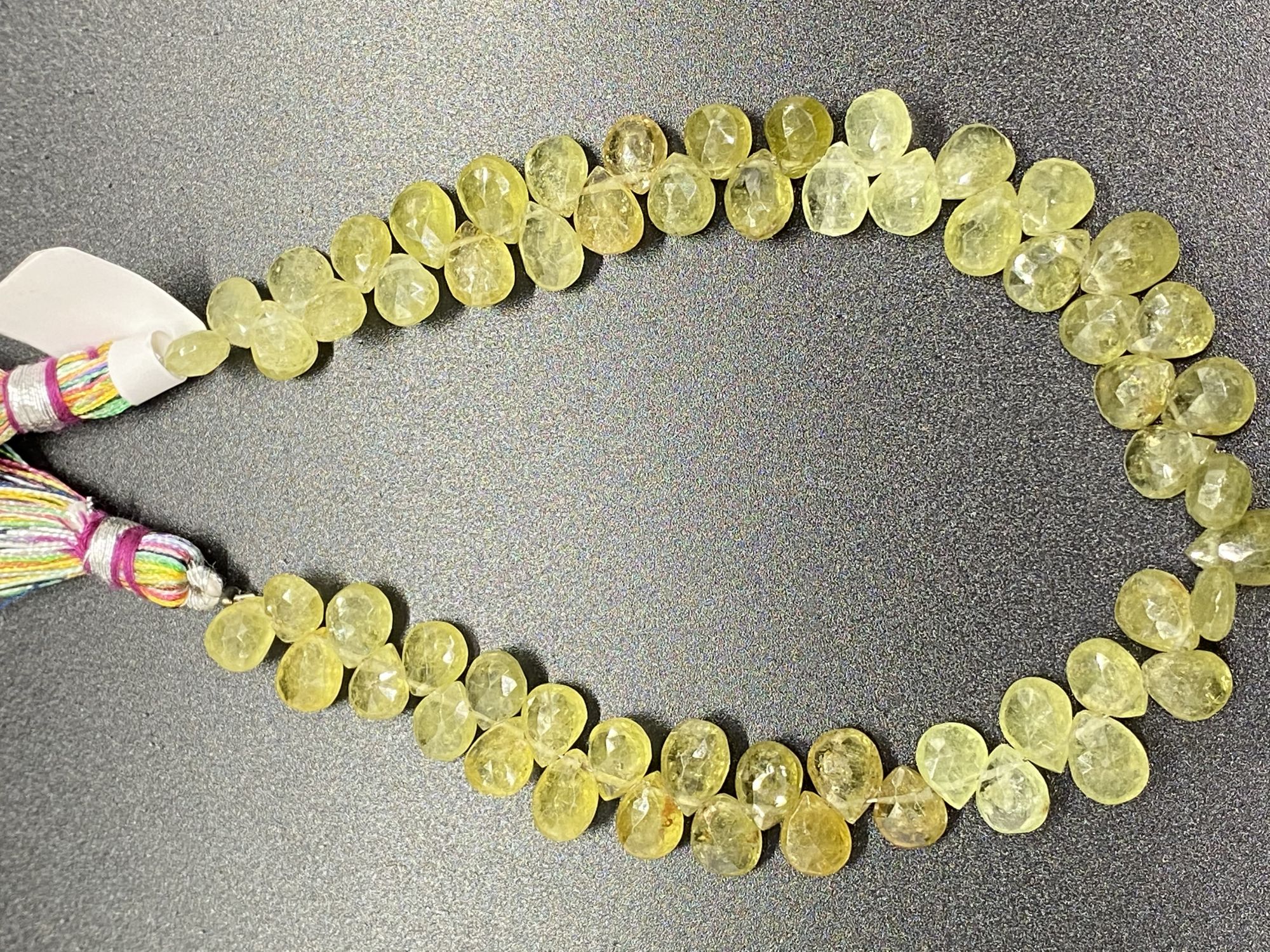 Green Grossular Garnet Pear Faceted