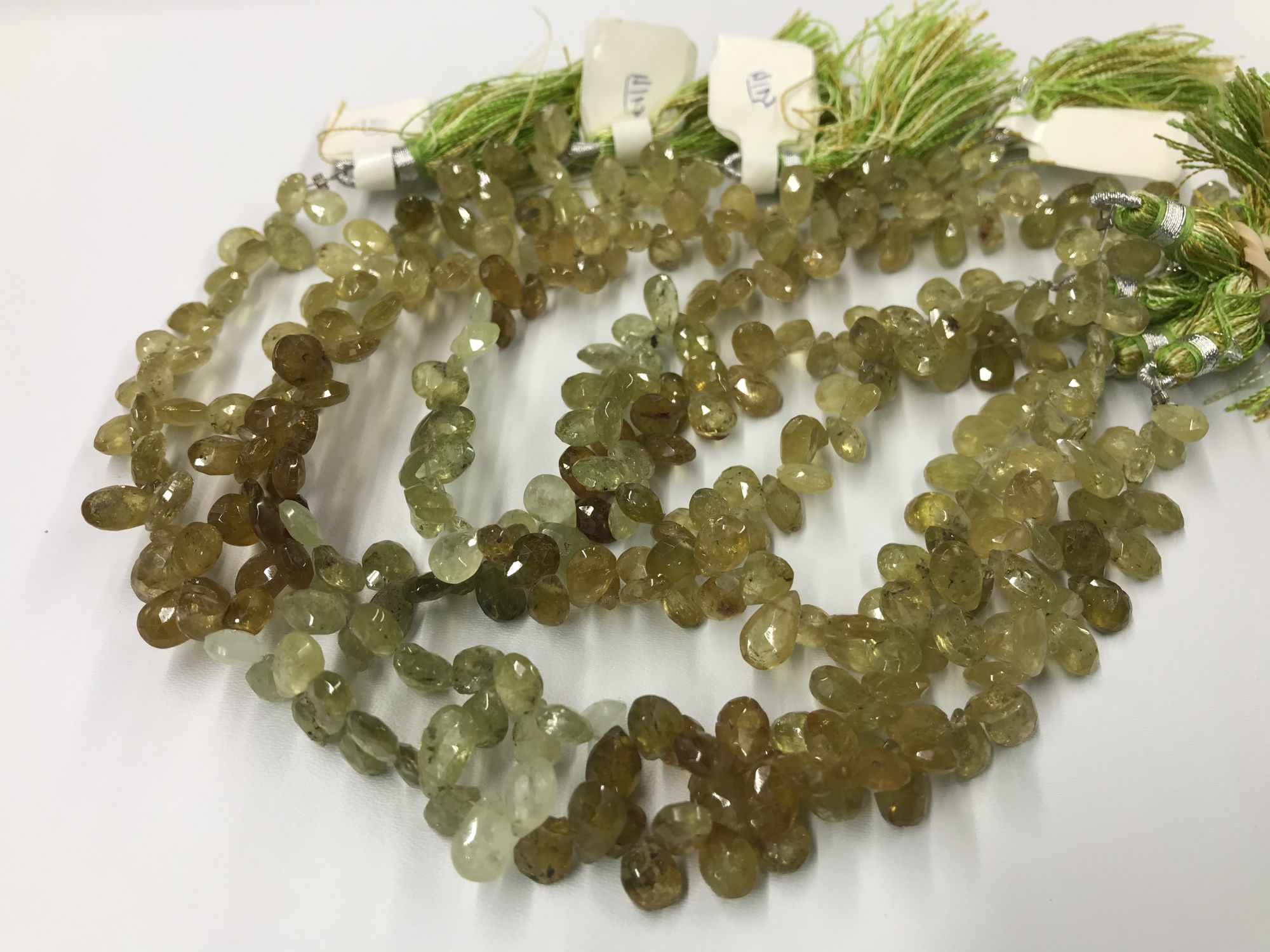 Green Grossular Garnet Pear Faceted