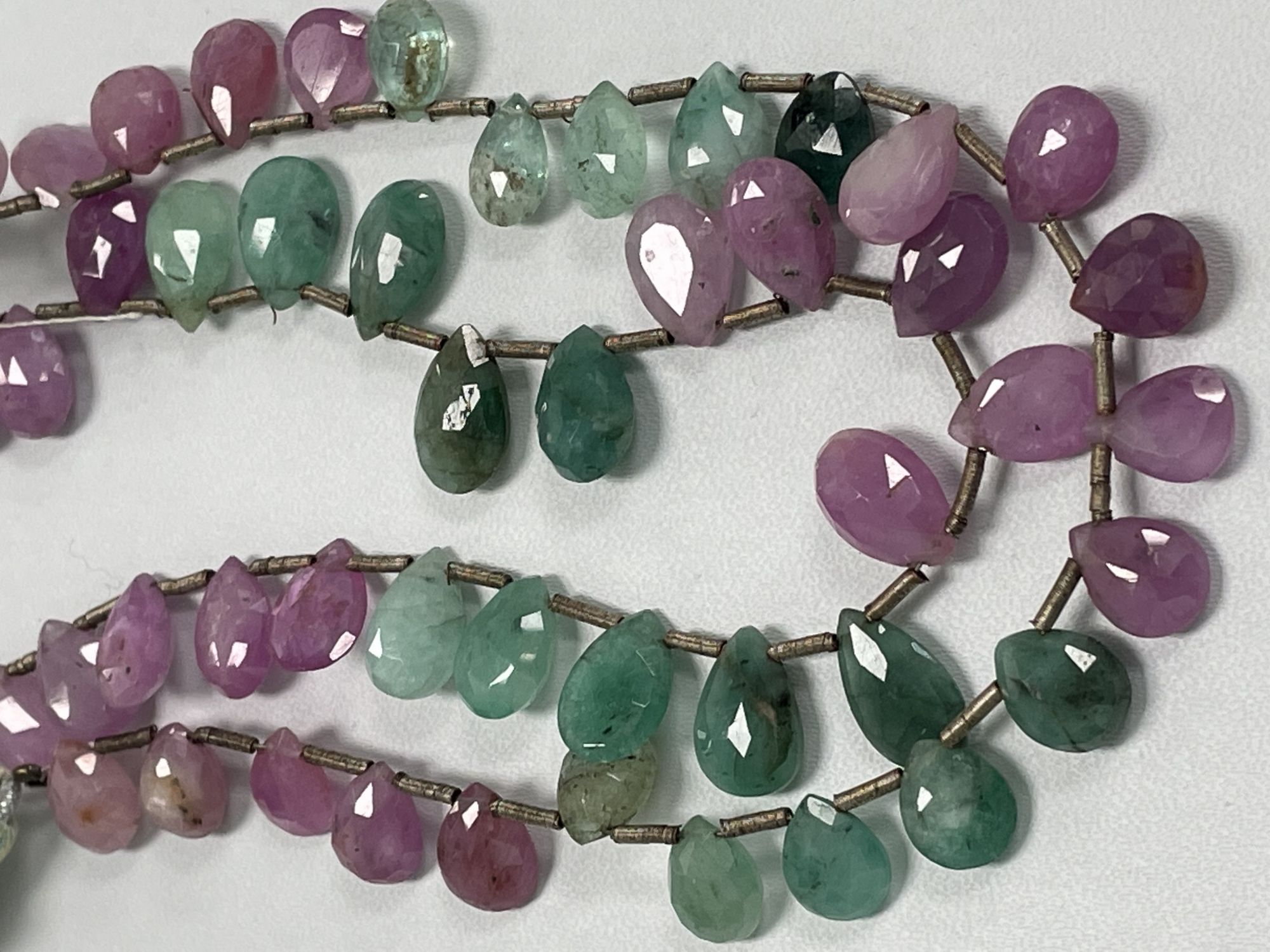 Multi Color Sapphire Pear Faceted