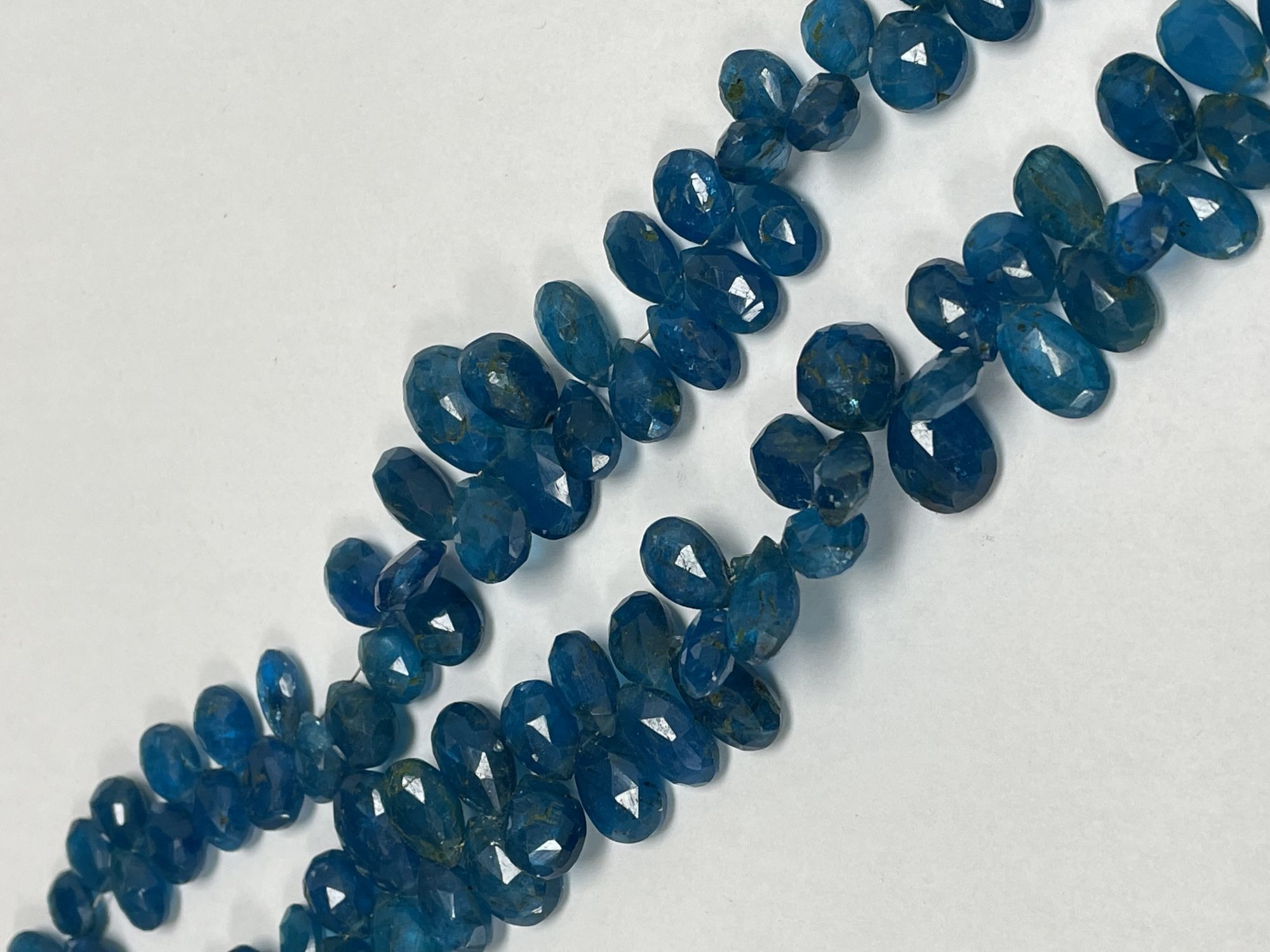 Blue Apatite Pear Faceted