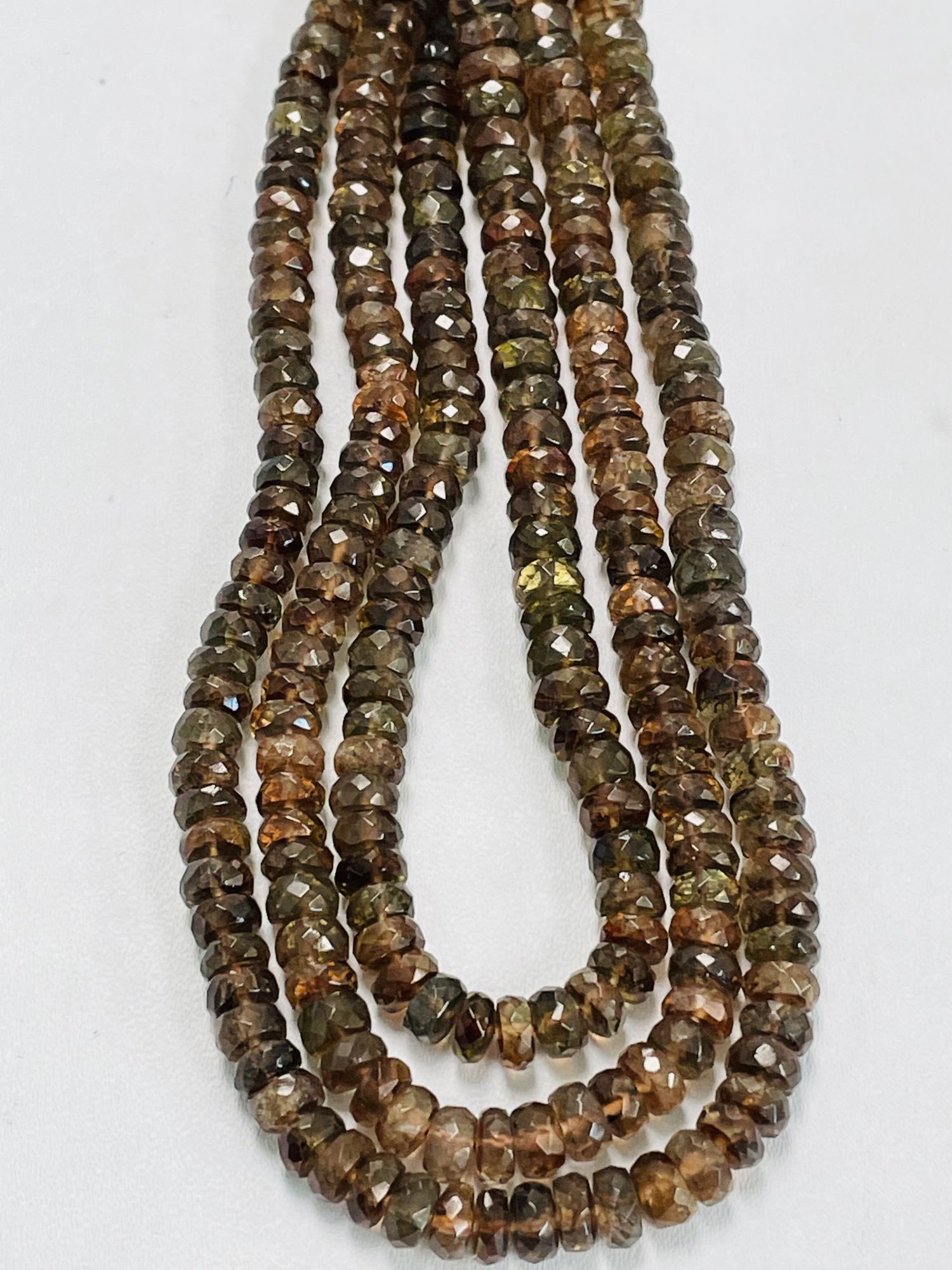 Andalusite Rondelle Faceted