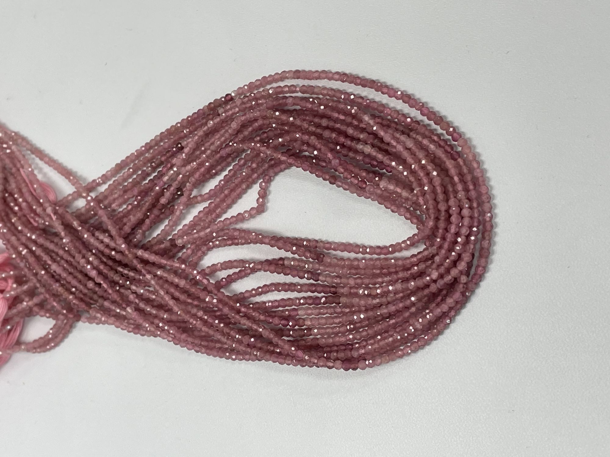 Shaded Pink Tourmaline Rondelle Faceted