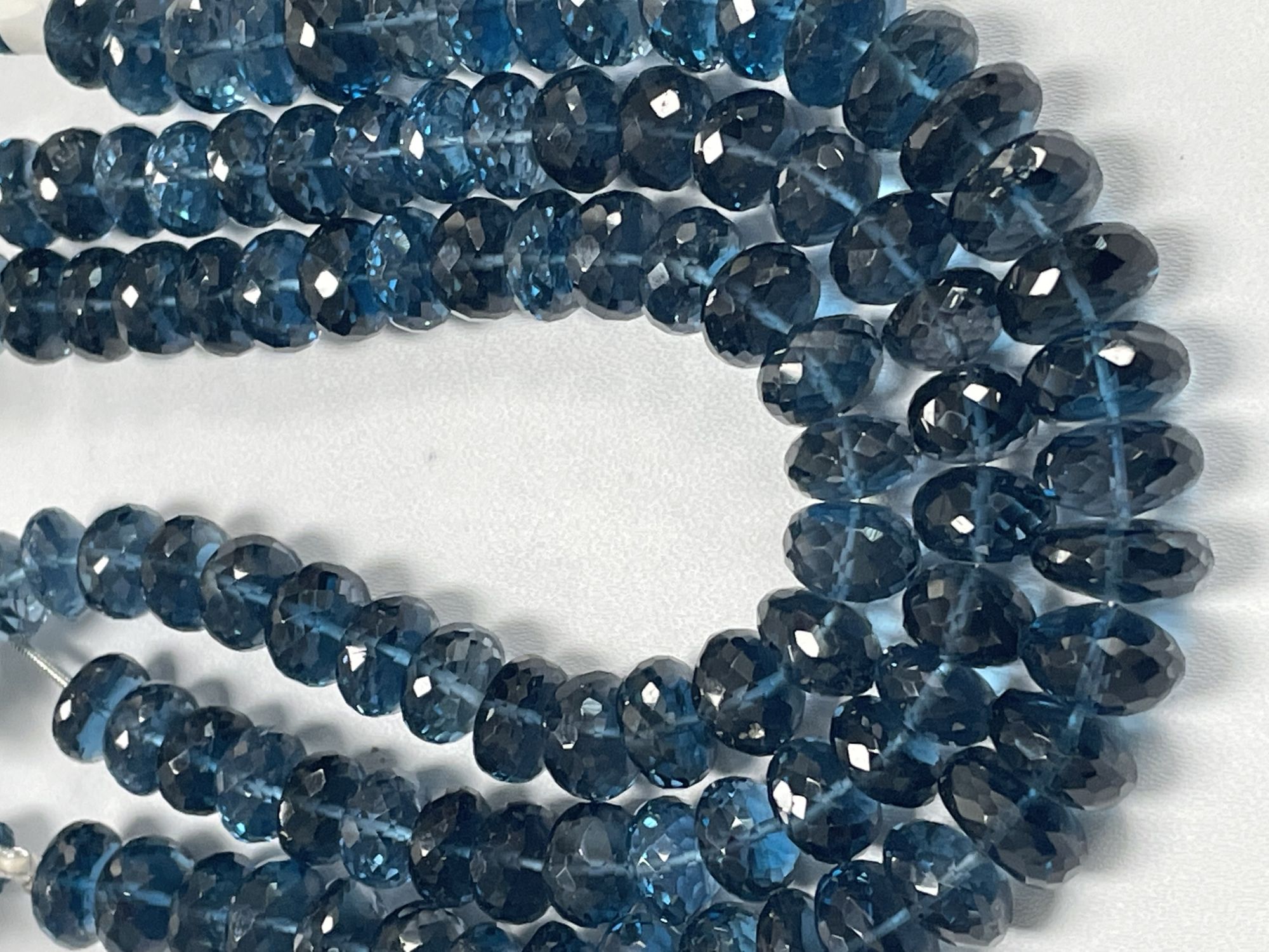 London Blue Topaz Rondelle Faceted