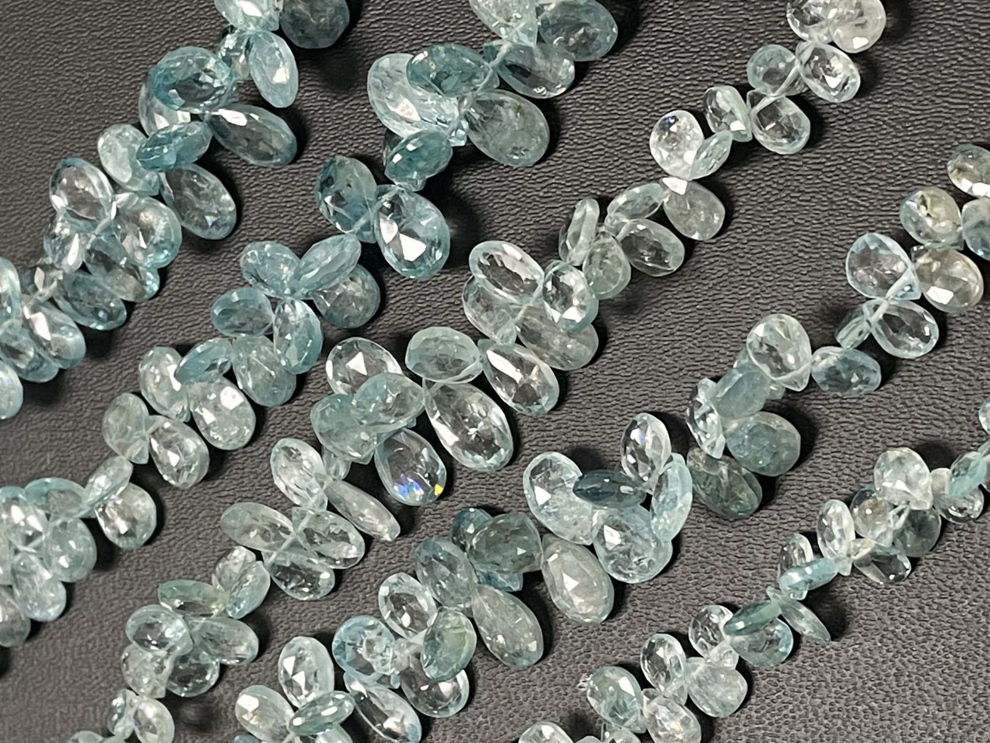 Blue Zircon Pear Faceted