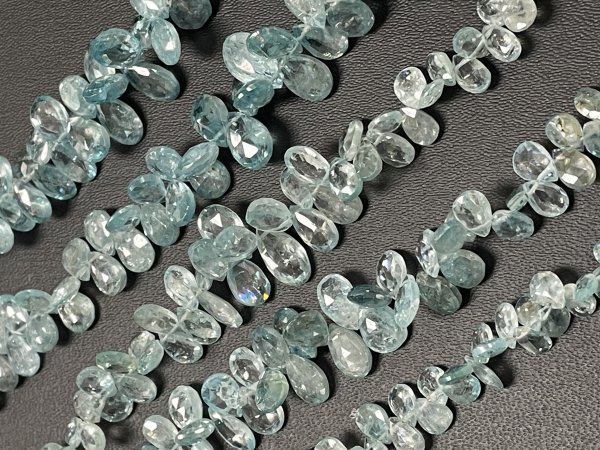 Blue Zircon Pear Faceted