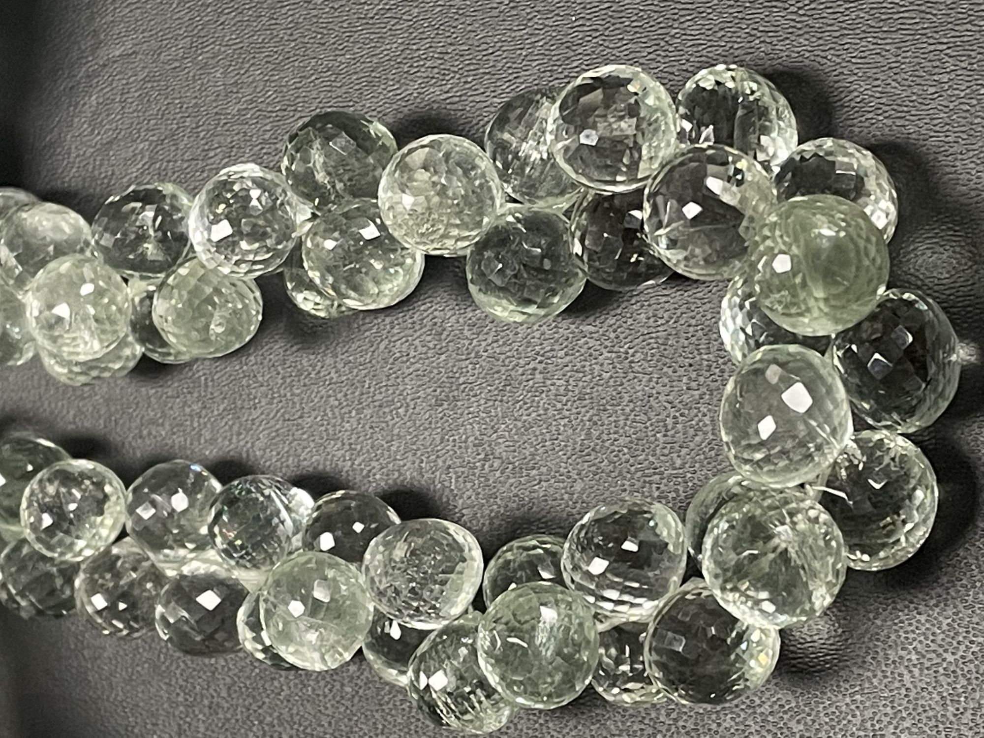 Green Amethyst Onion Faceted