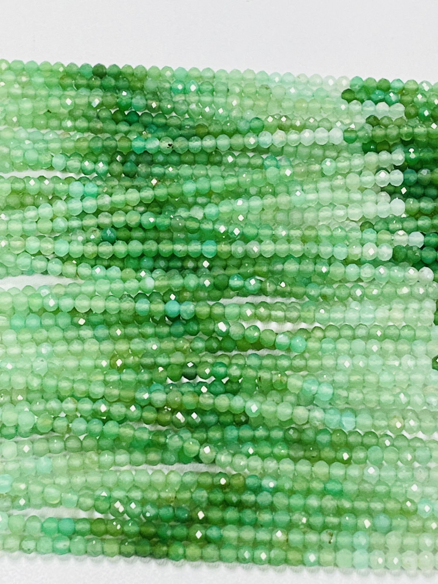 Chrysoprase Rondelle Faceted