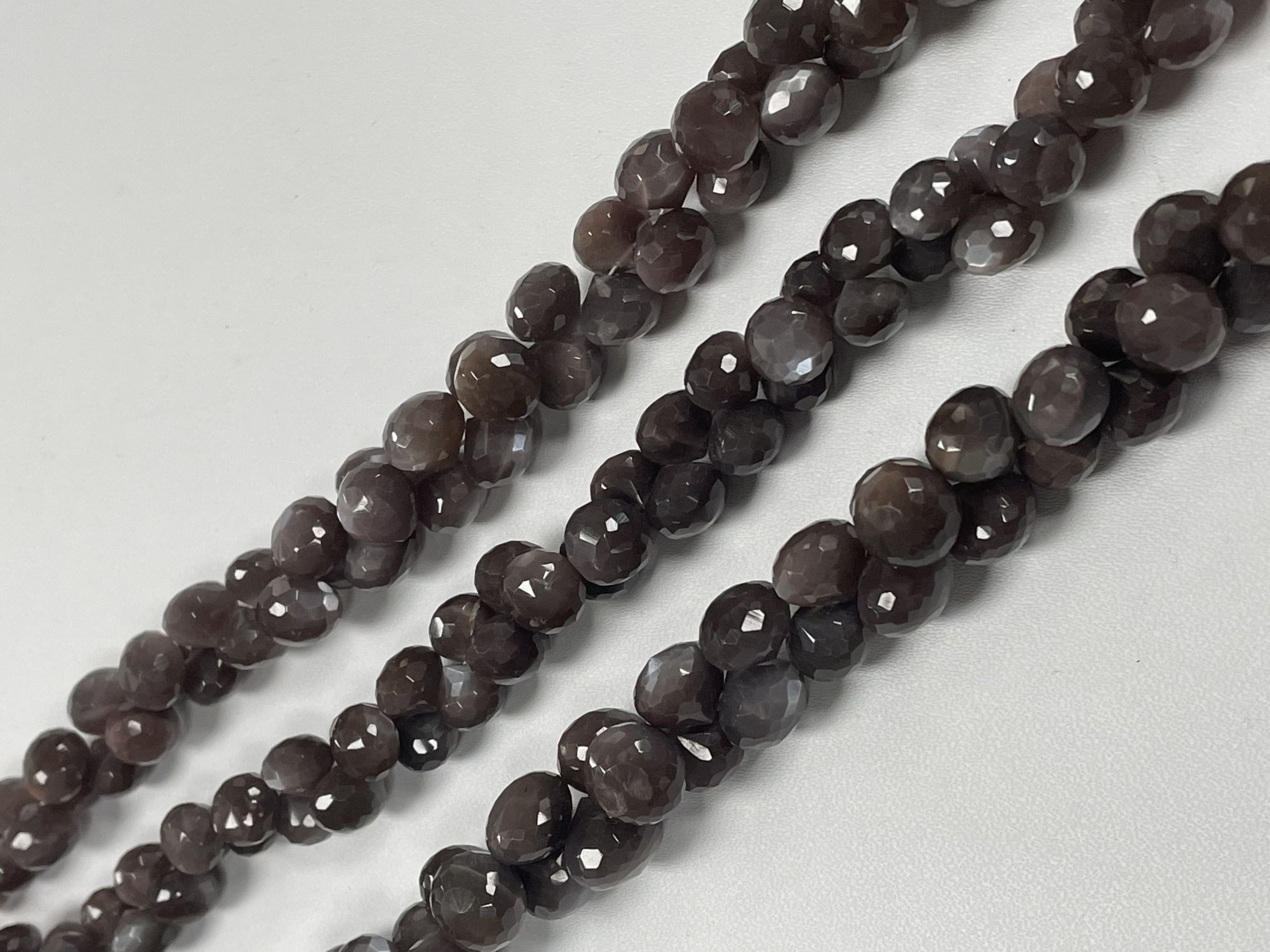 Chocolate Moonstone Onion Faceted