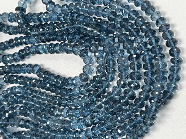 London Blue Topaz Rondelle Faceted