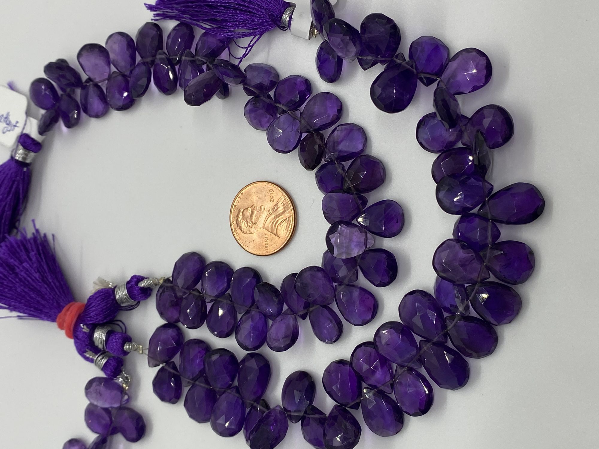 Purple Amethyst Pears Faceted