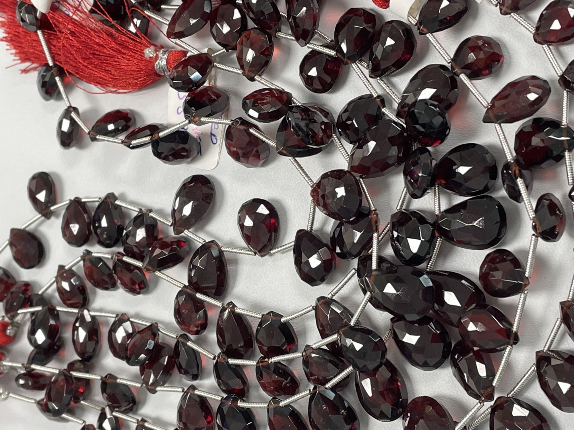 Red Garnet Pear Faceted