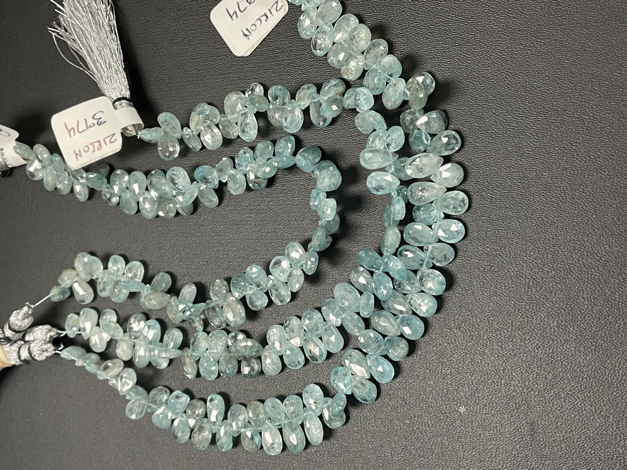 Blue Zircon Pear Faceted