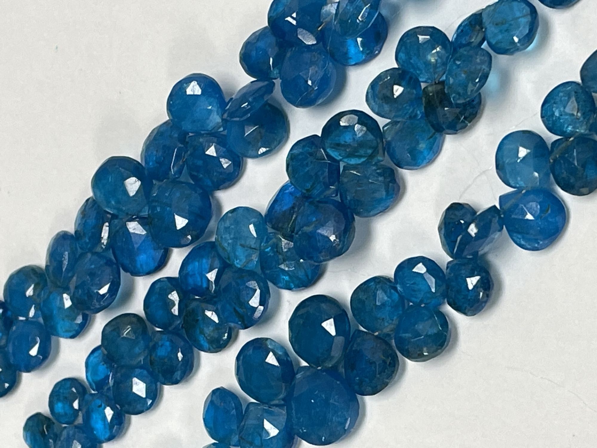 Blue Apatite Heart Faceted