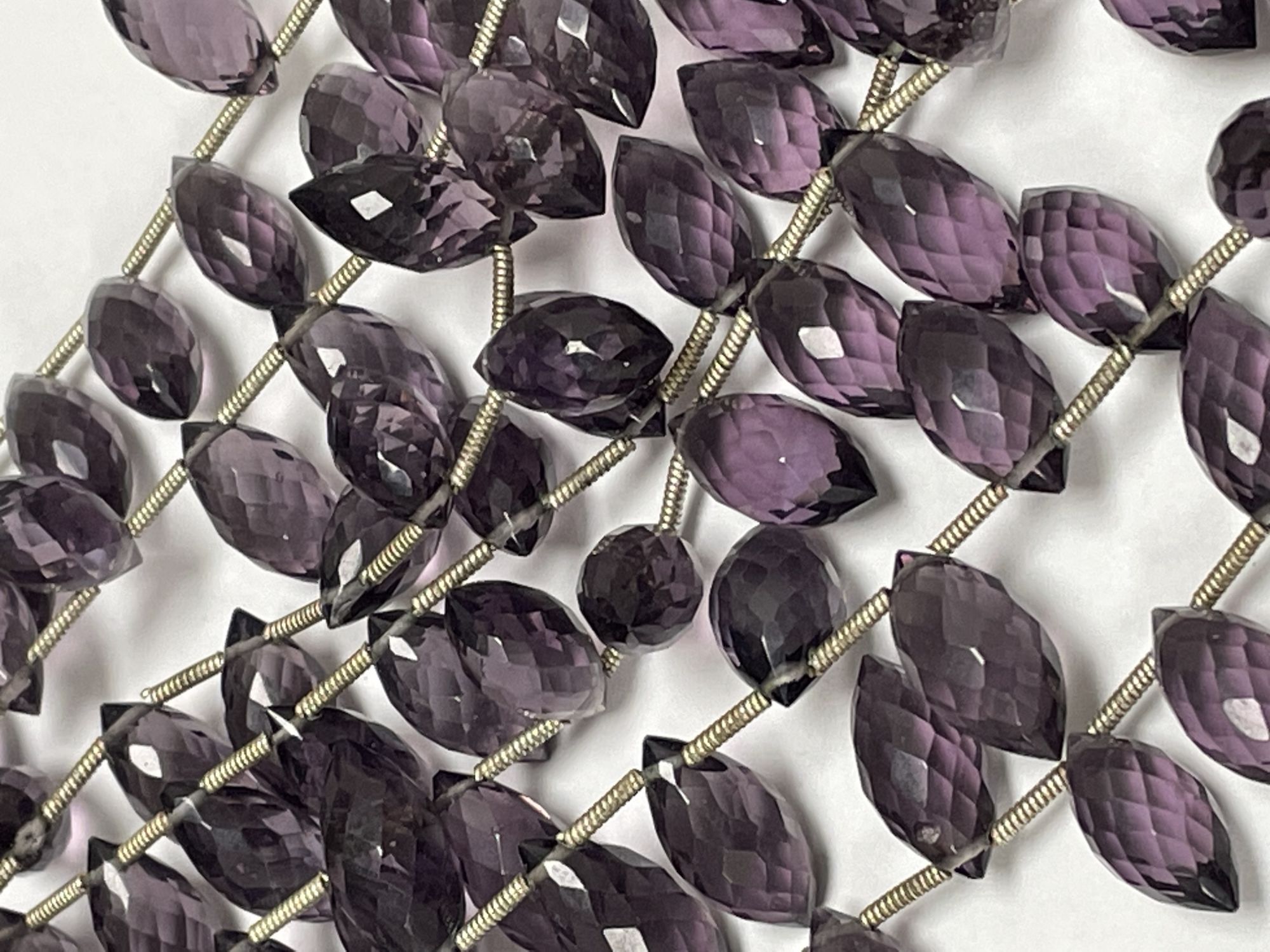 Purple Hydro Quartz Puff Marquise Faceted