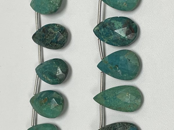 Chrysocolla Pear Faceted