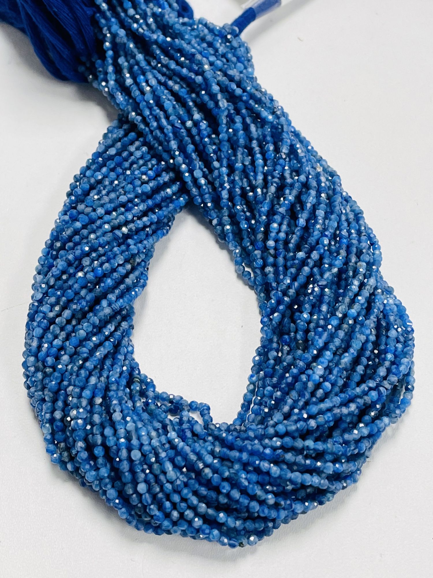 Blue Kyanite Rondelle Faceted