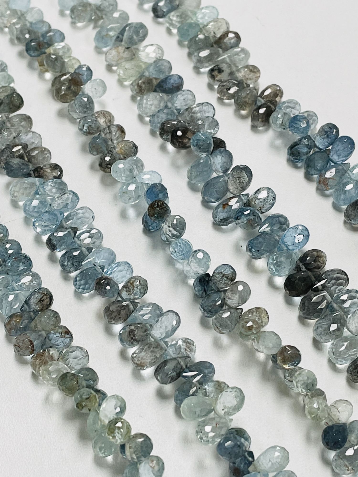 Copper Aquamarine Drops Faceted