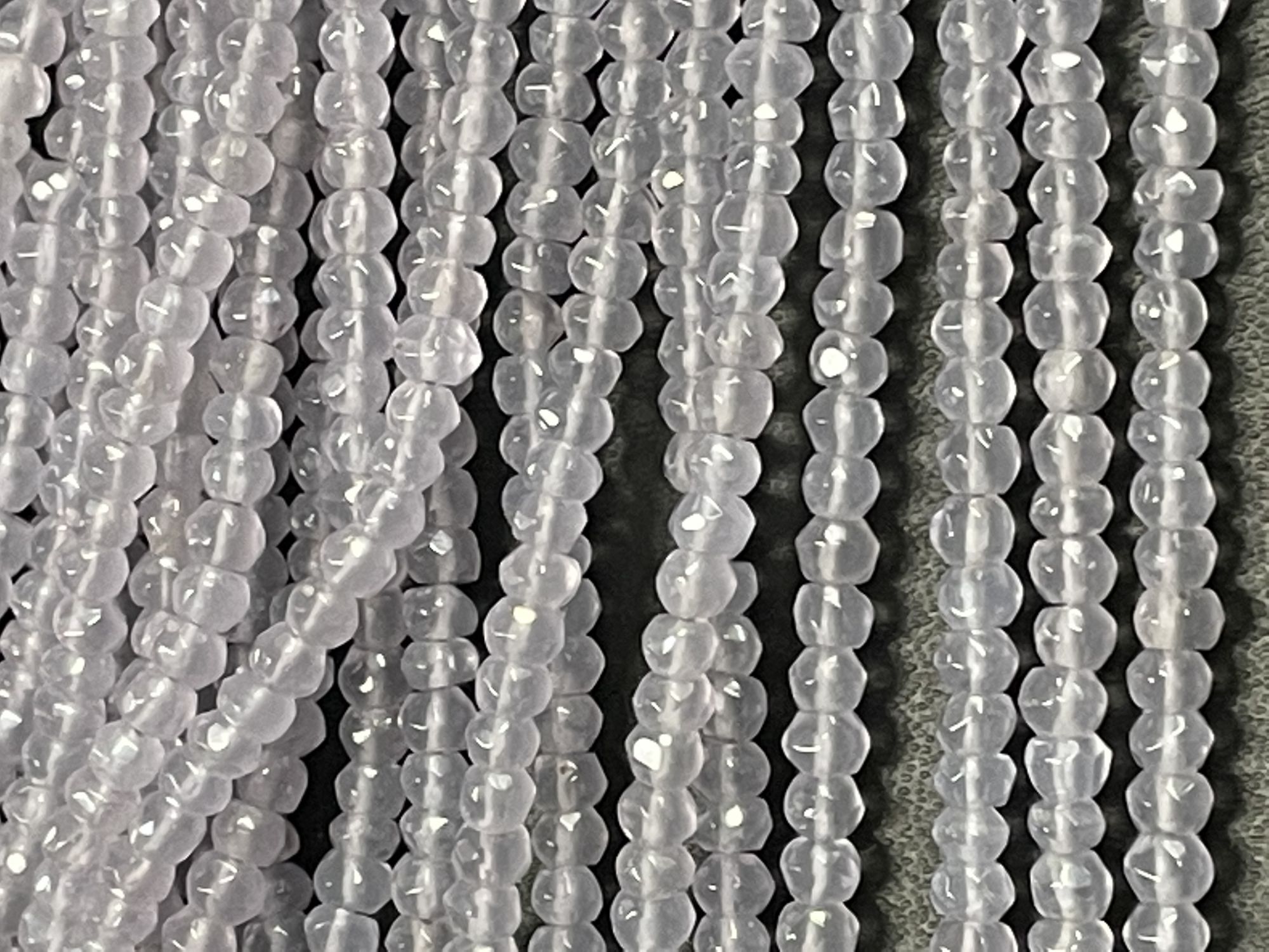 Lavender Chalcedony Rondelle Faceted