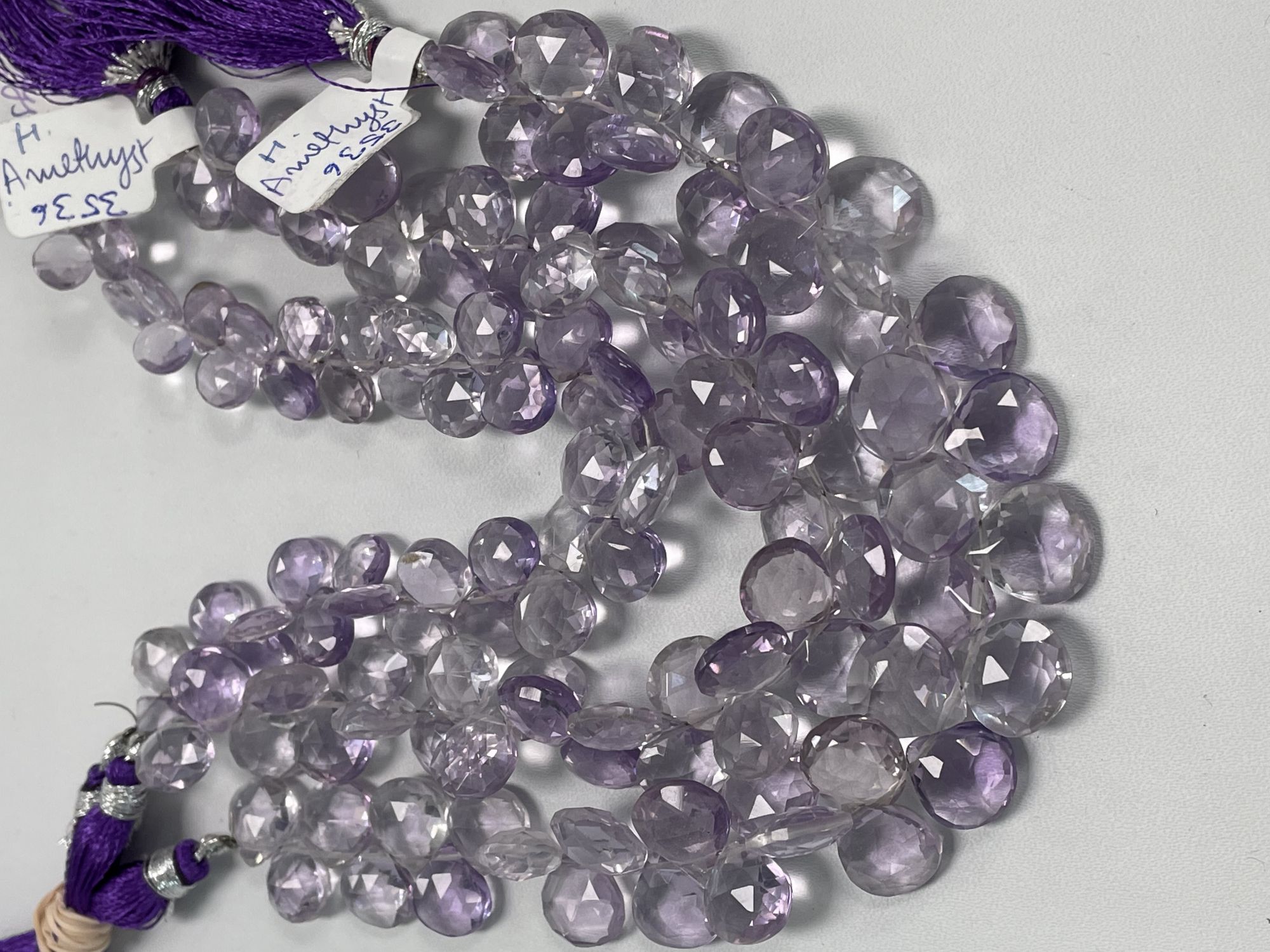 Pink Amethyst Heart Faceted