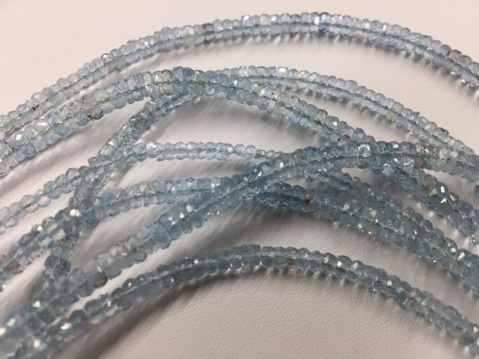 Aquamarine Rondelle Faceted