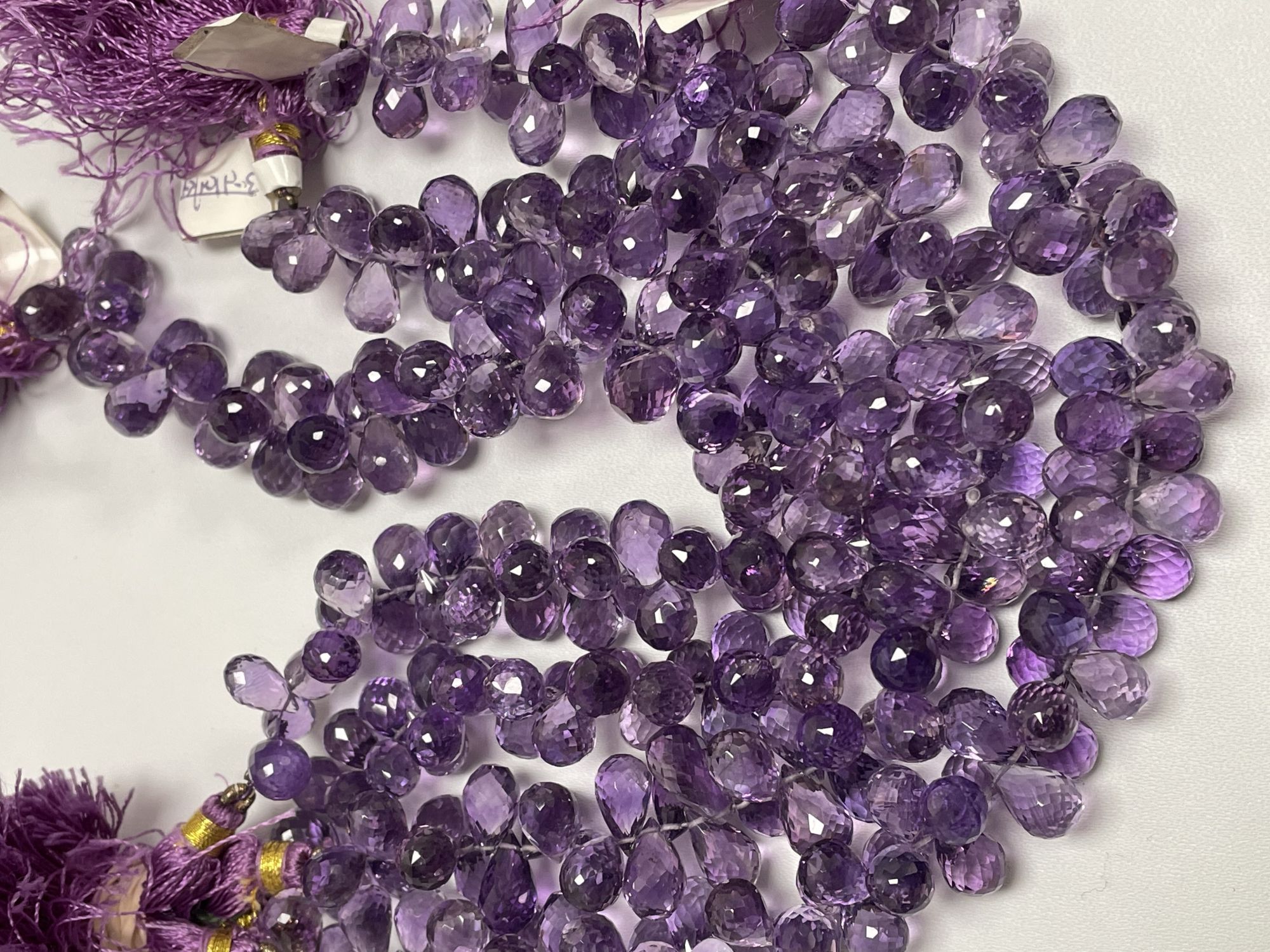 Purple Amethyst Drop Faceted