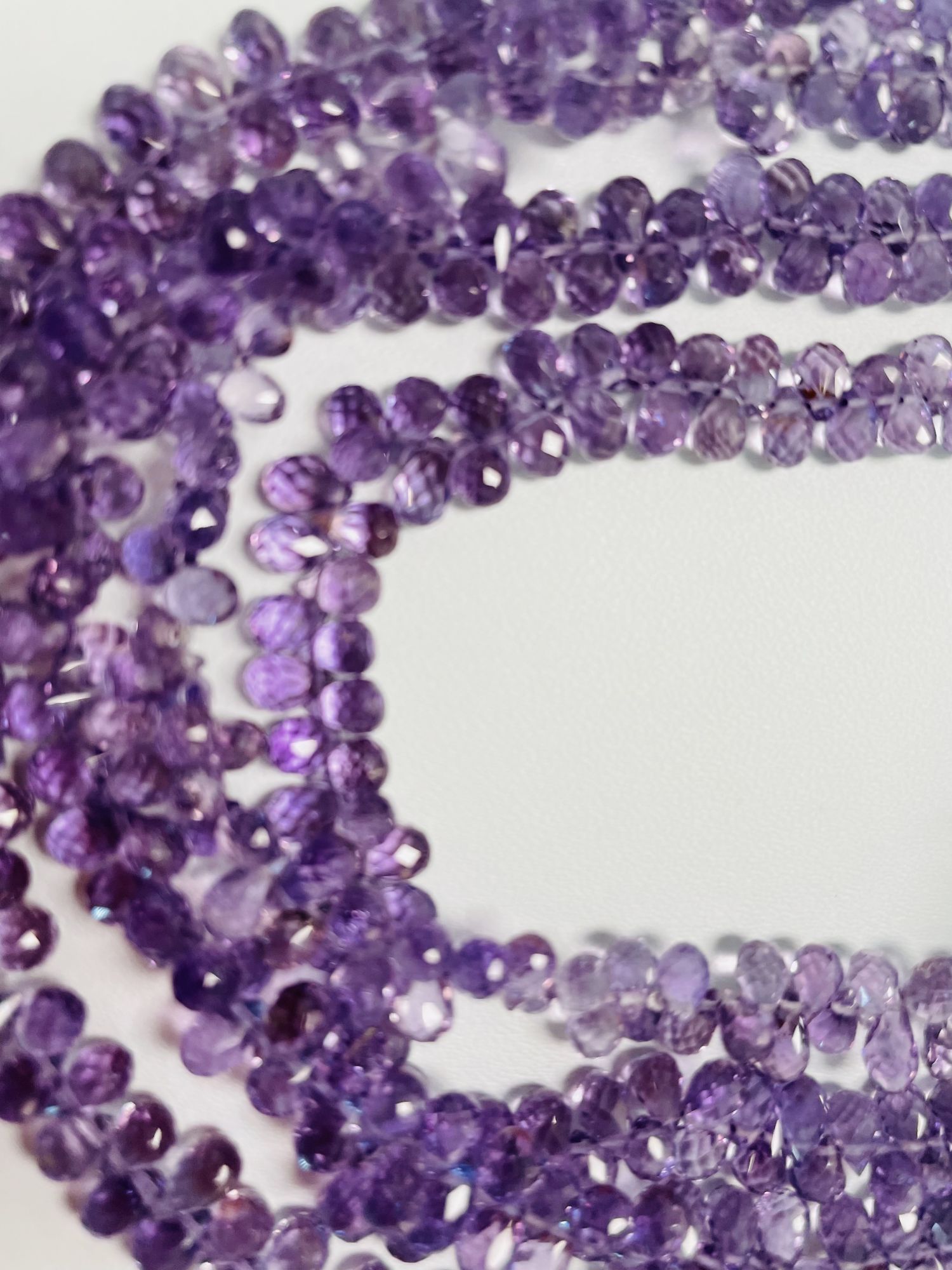 Purple Amethyst Drop Faceted