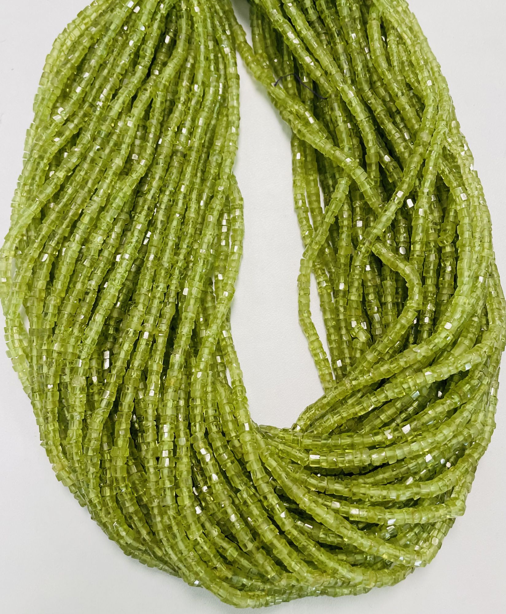 Peridot Rondelle Faceted