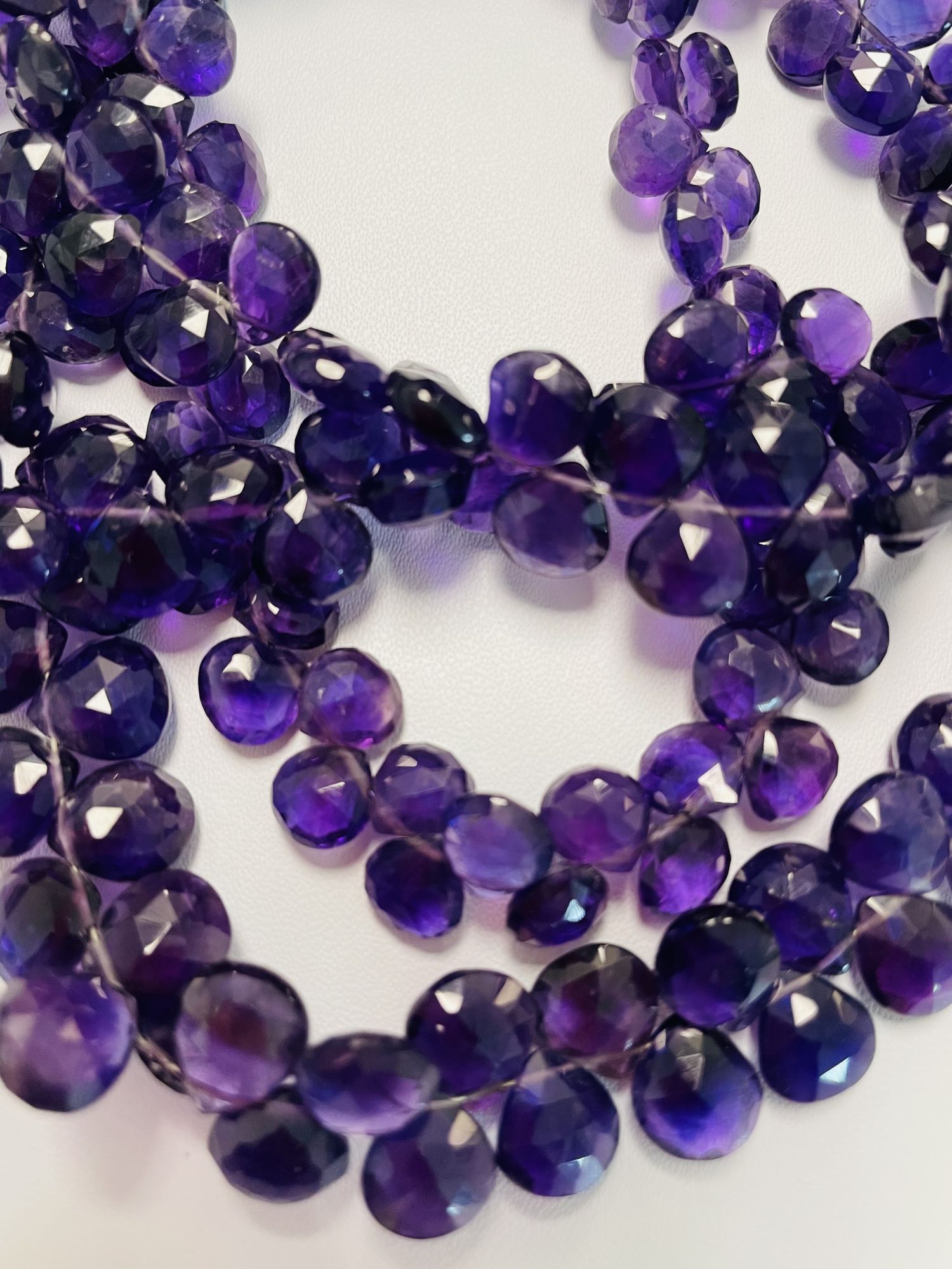 Purple Amethyst Heart Faceted