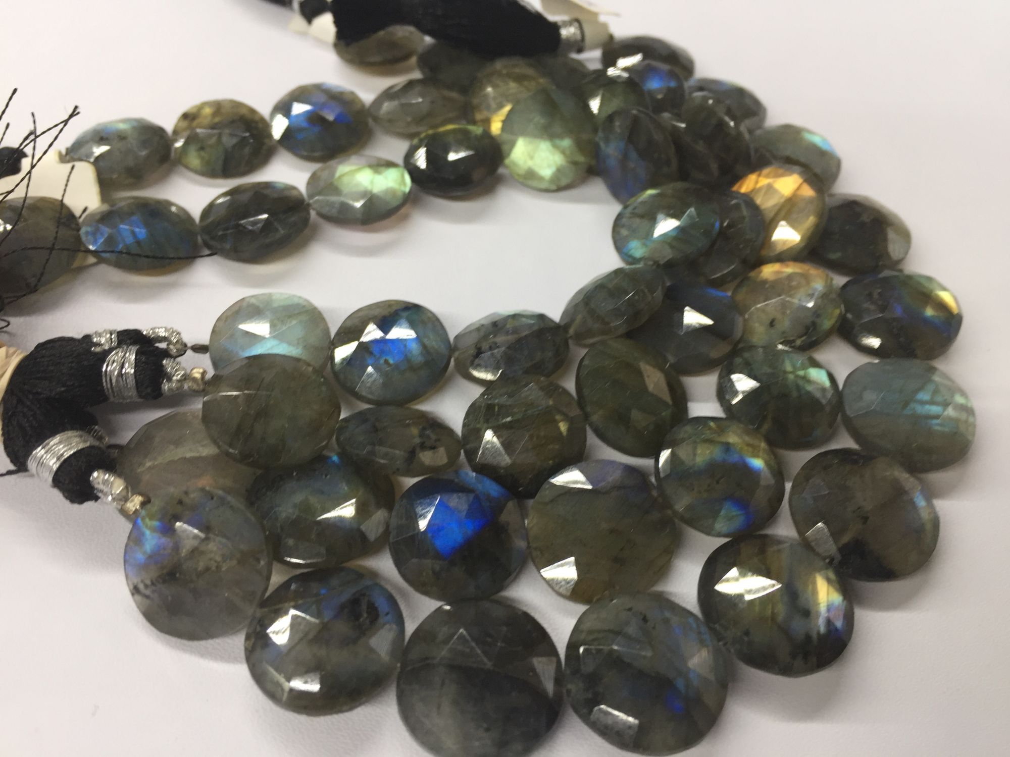 Labradorite Coins Faceted