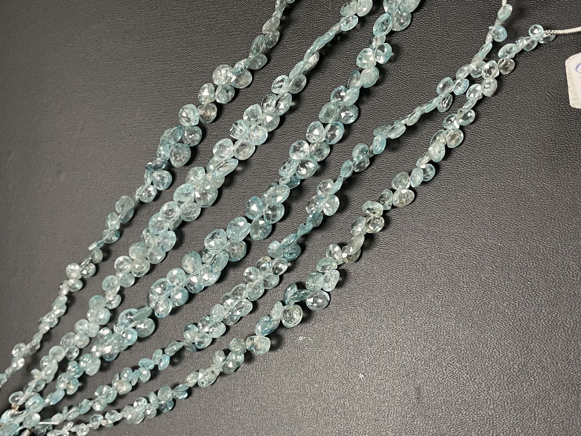 Blue Zircon Heart Faceted