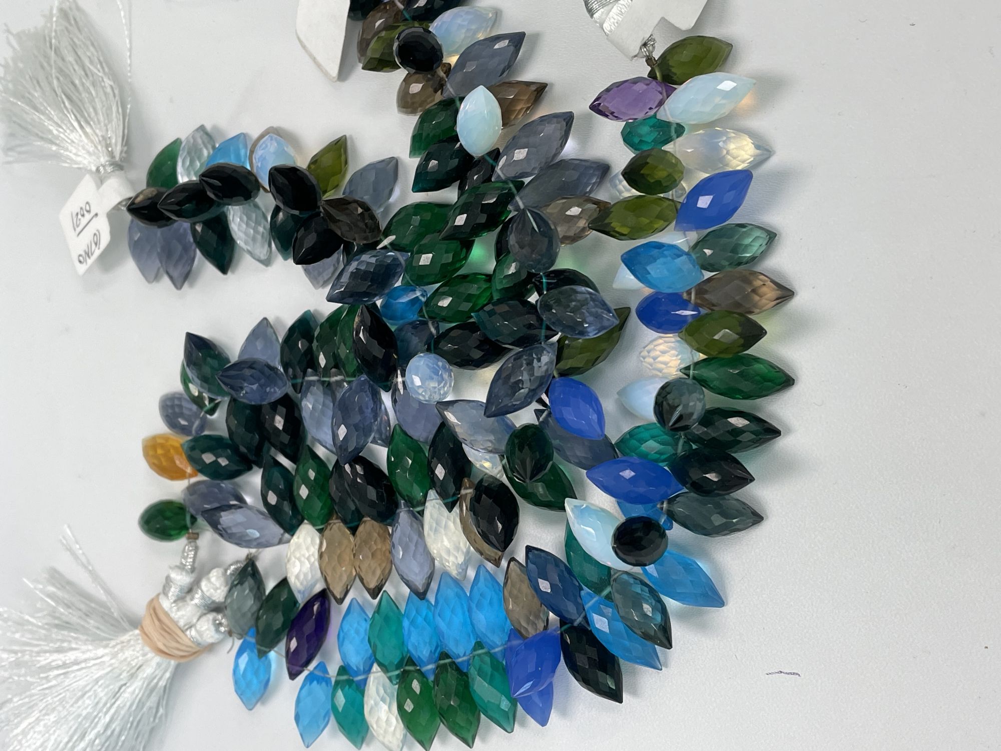 Multi Hydro Quartz Puff Marquise Faceted