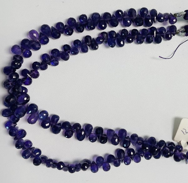 Purple Amethyst Drop Faceted