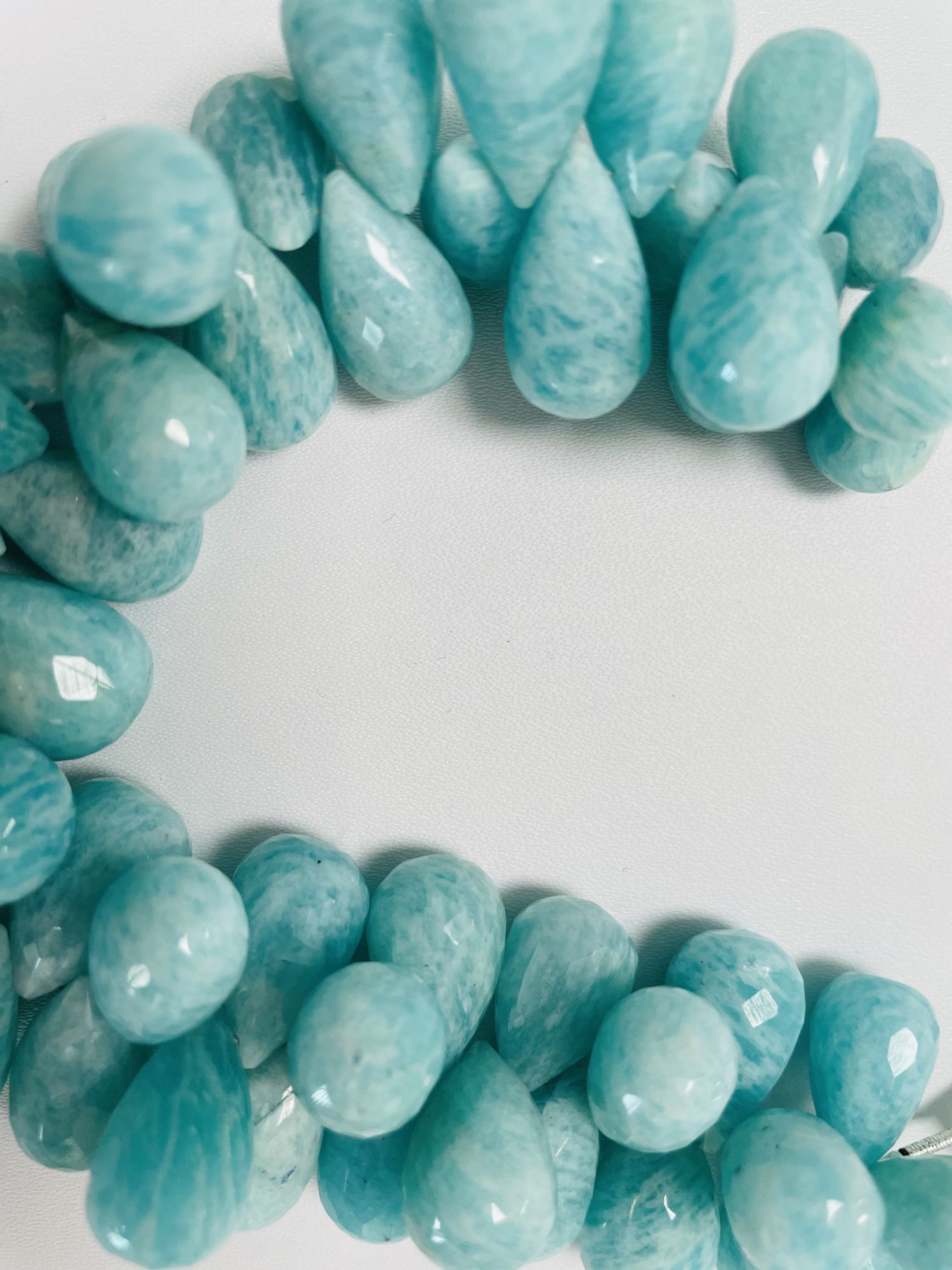 Amazonite Drops Faceted