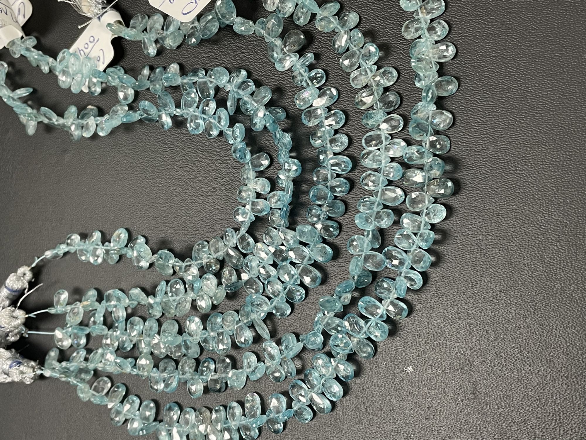 Blue Zircon Pear Faceted