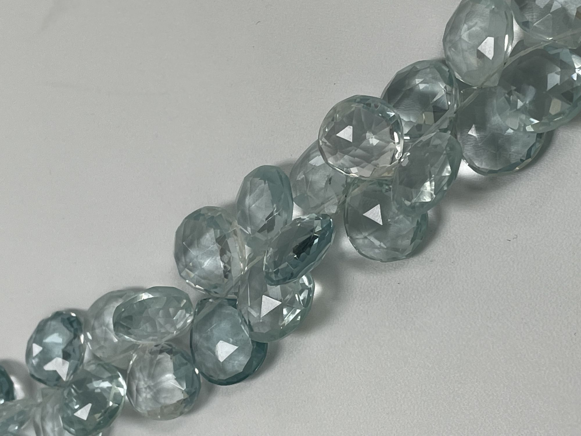 Aquamarine Hydro Quartz Heart Faceted