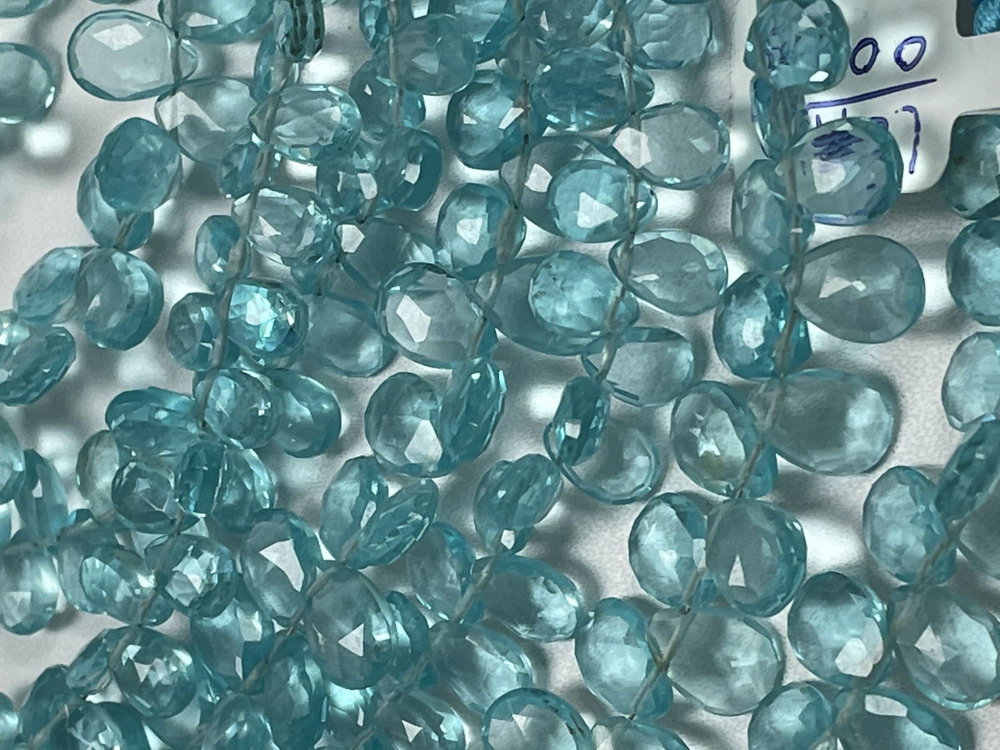 Sky Blue Hydro Quartz Pear Faceted