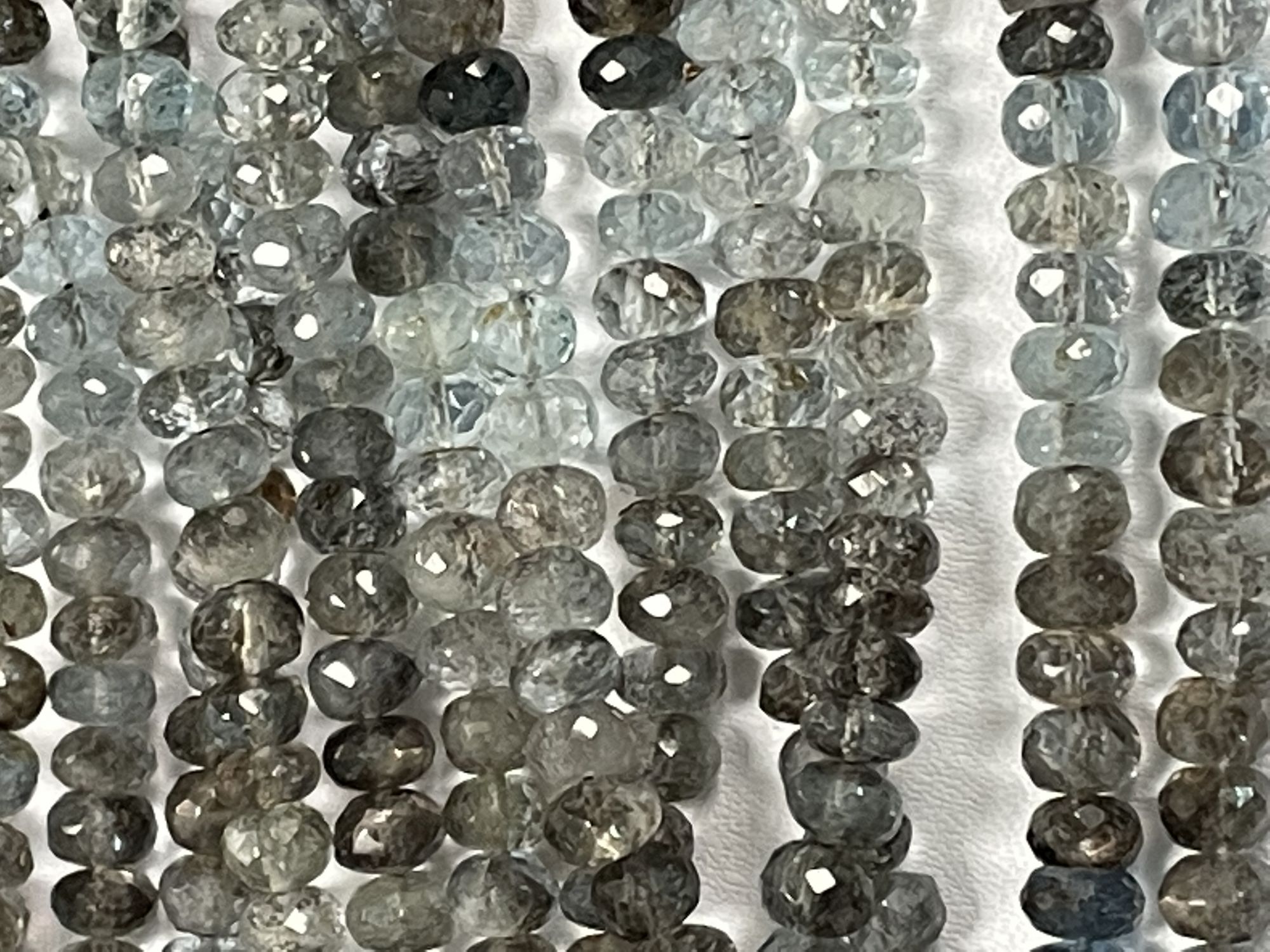 Copper Aquamarine Rondelle Faceted