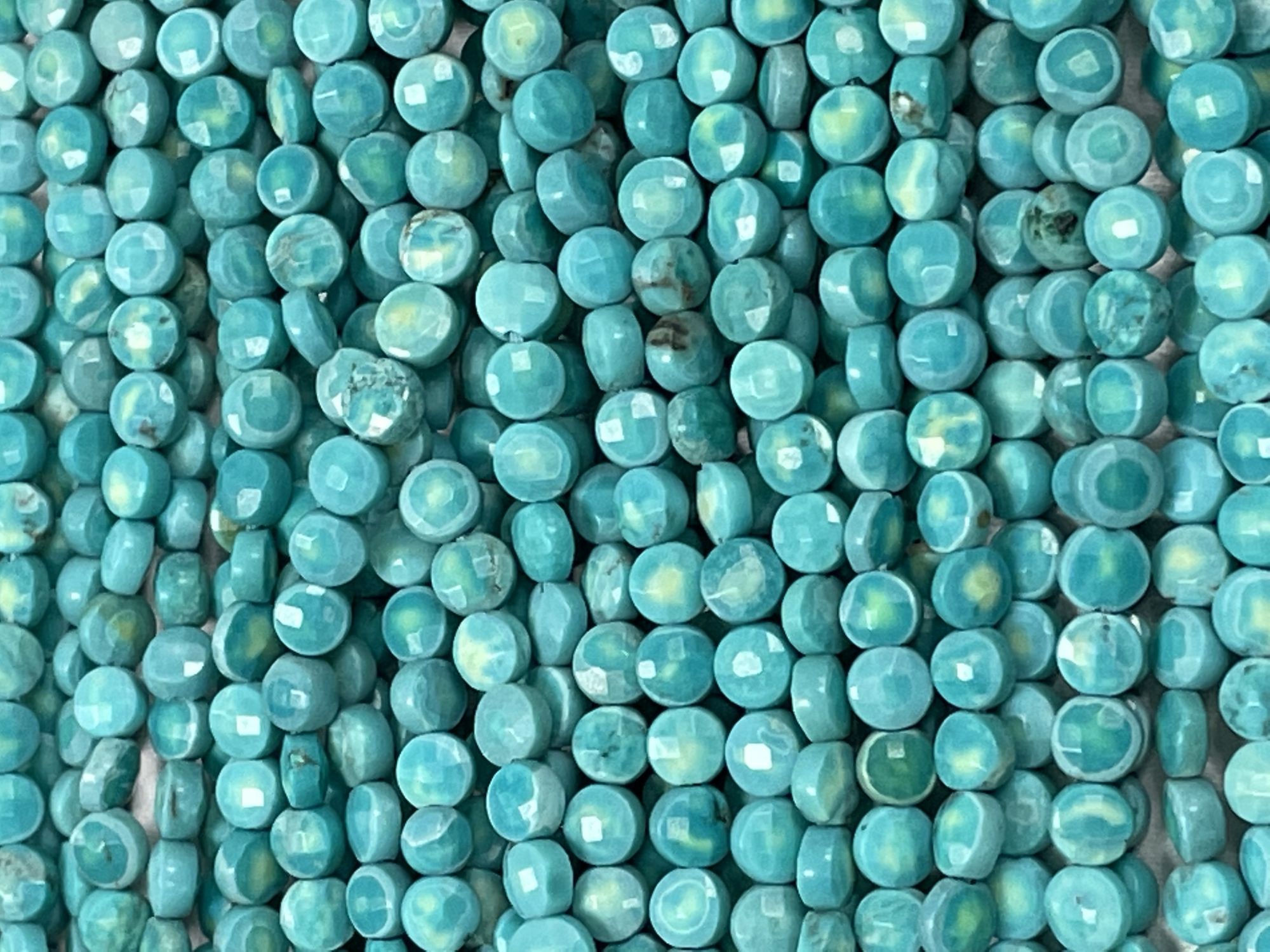 Turquoise Coin Faceted