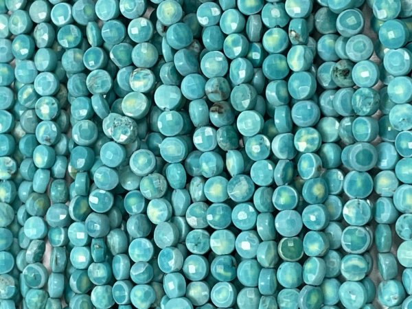 Turquoise Coin Faceted