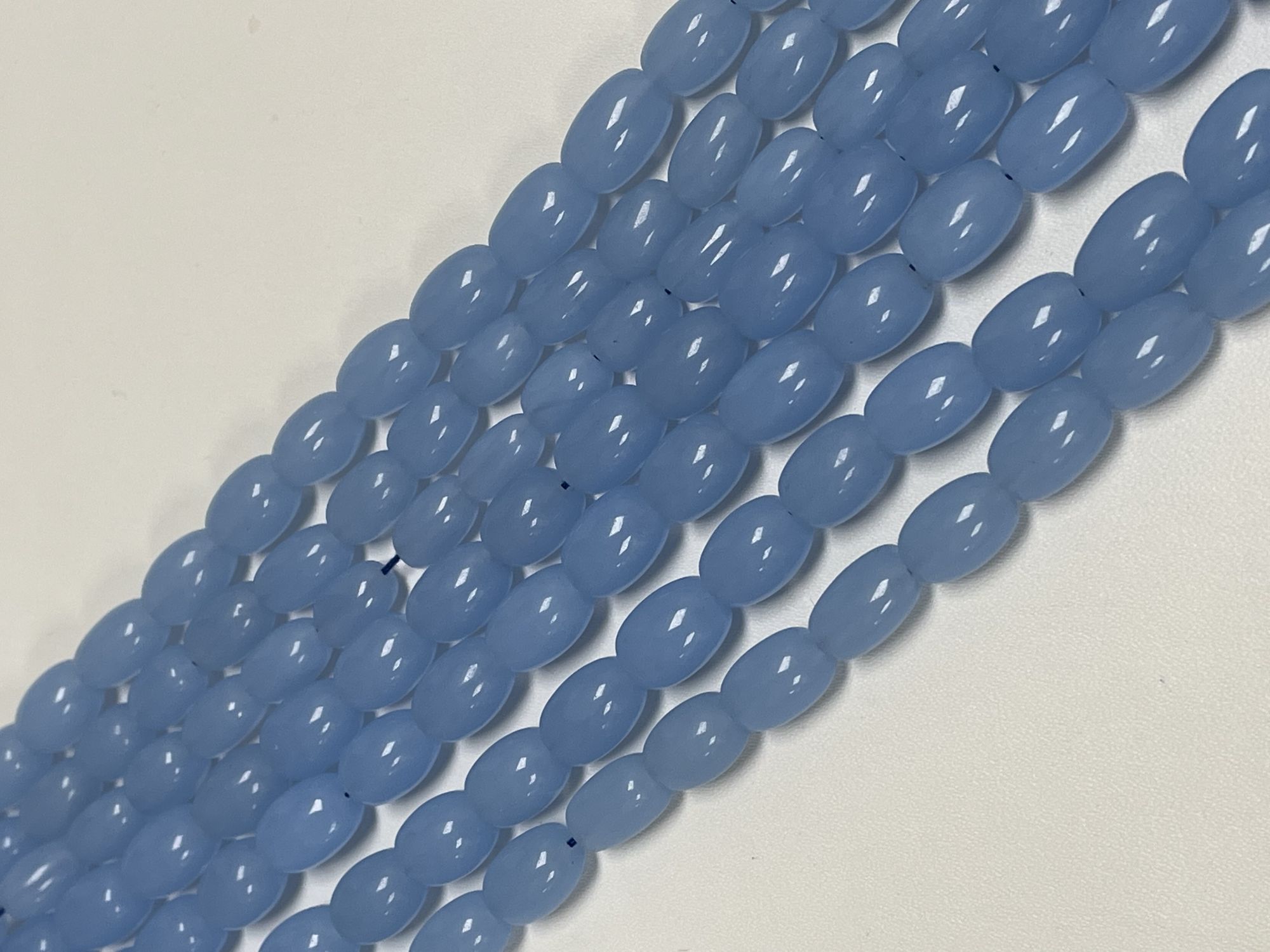 Blue Chalcedony Oval Smooth