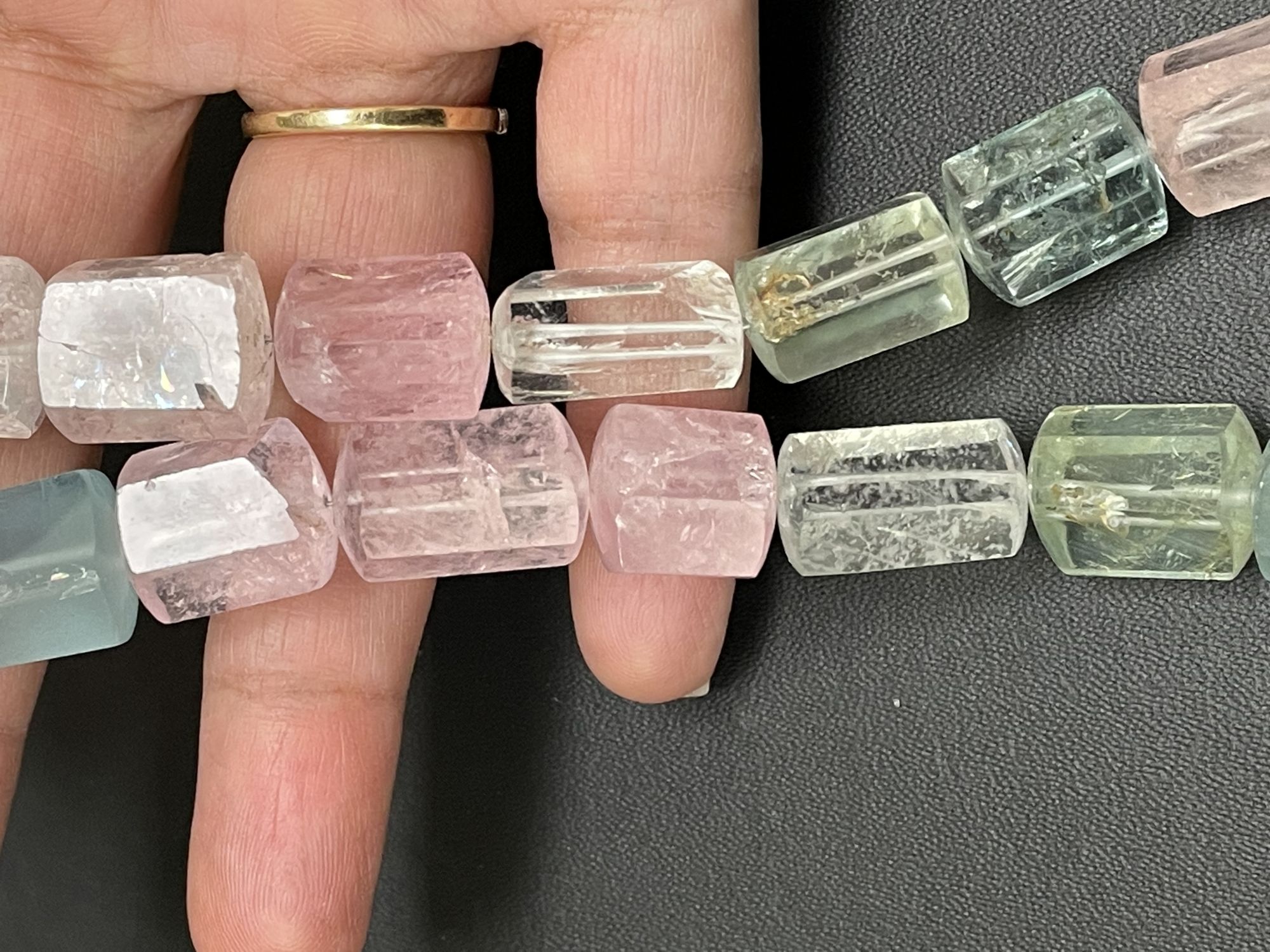 Aquamarine Tube Faceted