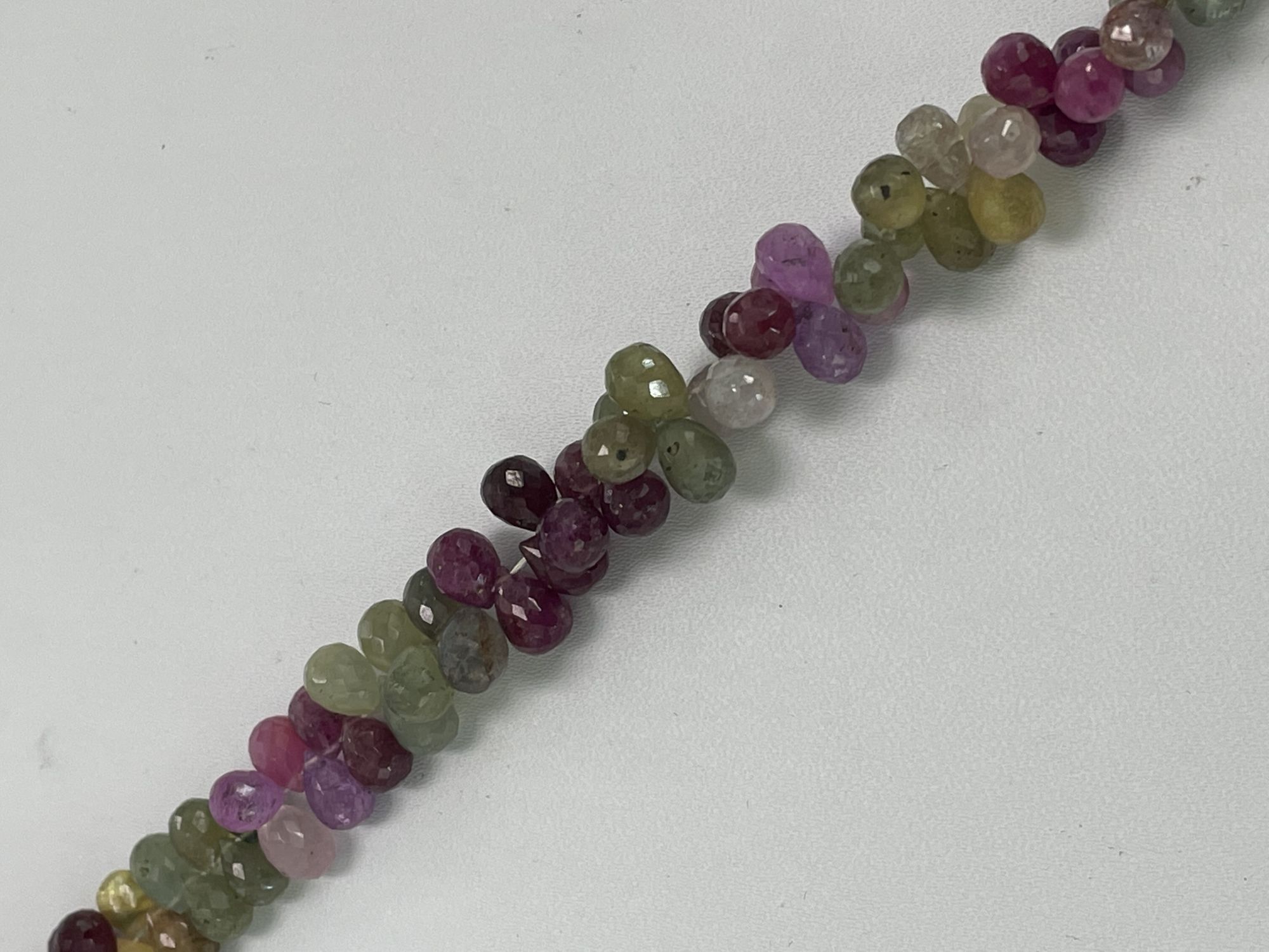 Multi Color Sapphire Drop Faceted