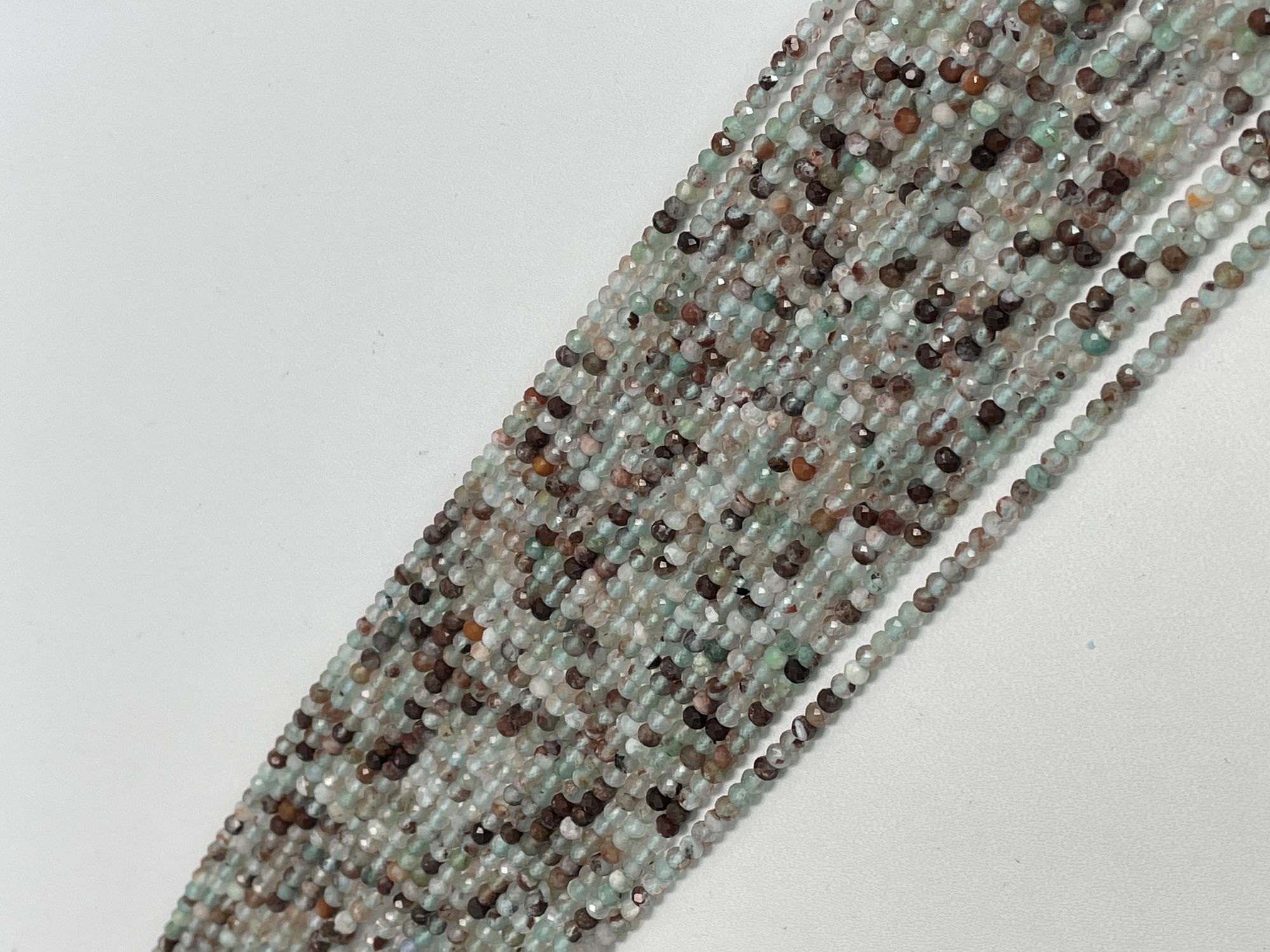 Aqua Chrysoprase Rondelle Faceted