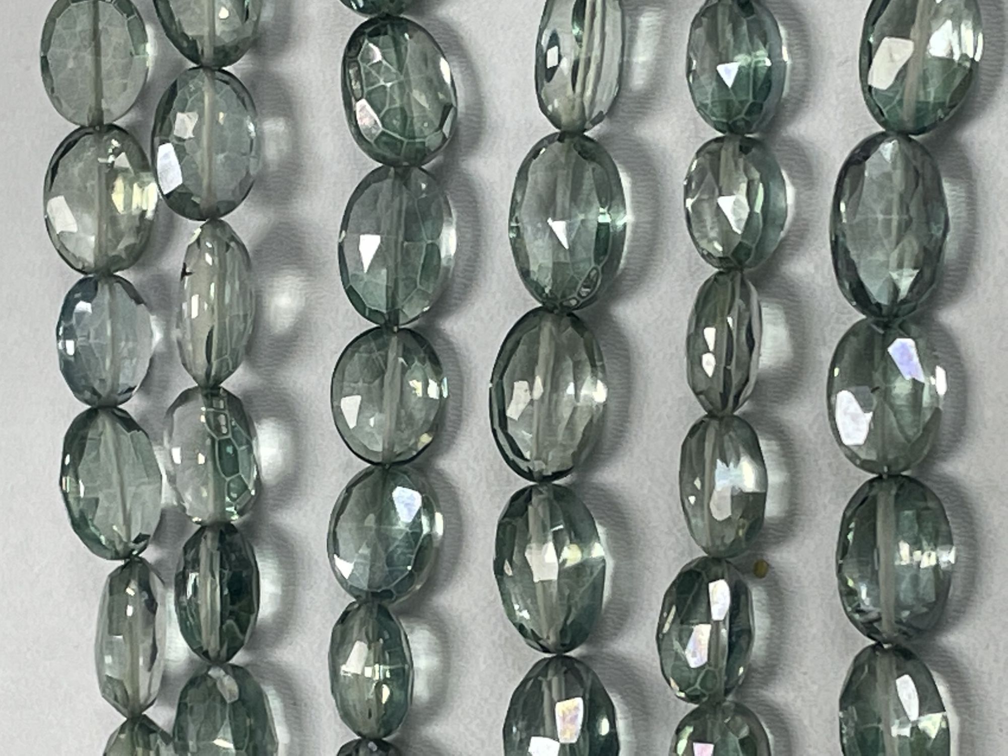 Green Mystic Quartz Oval Faceted