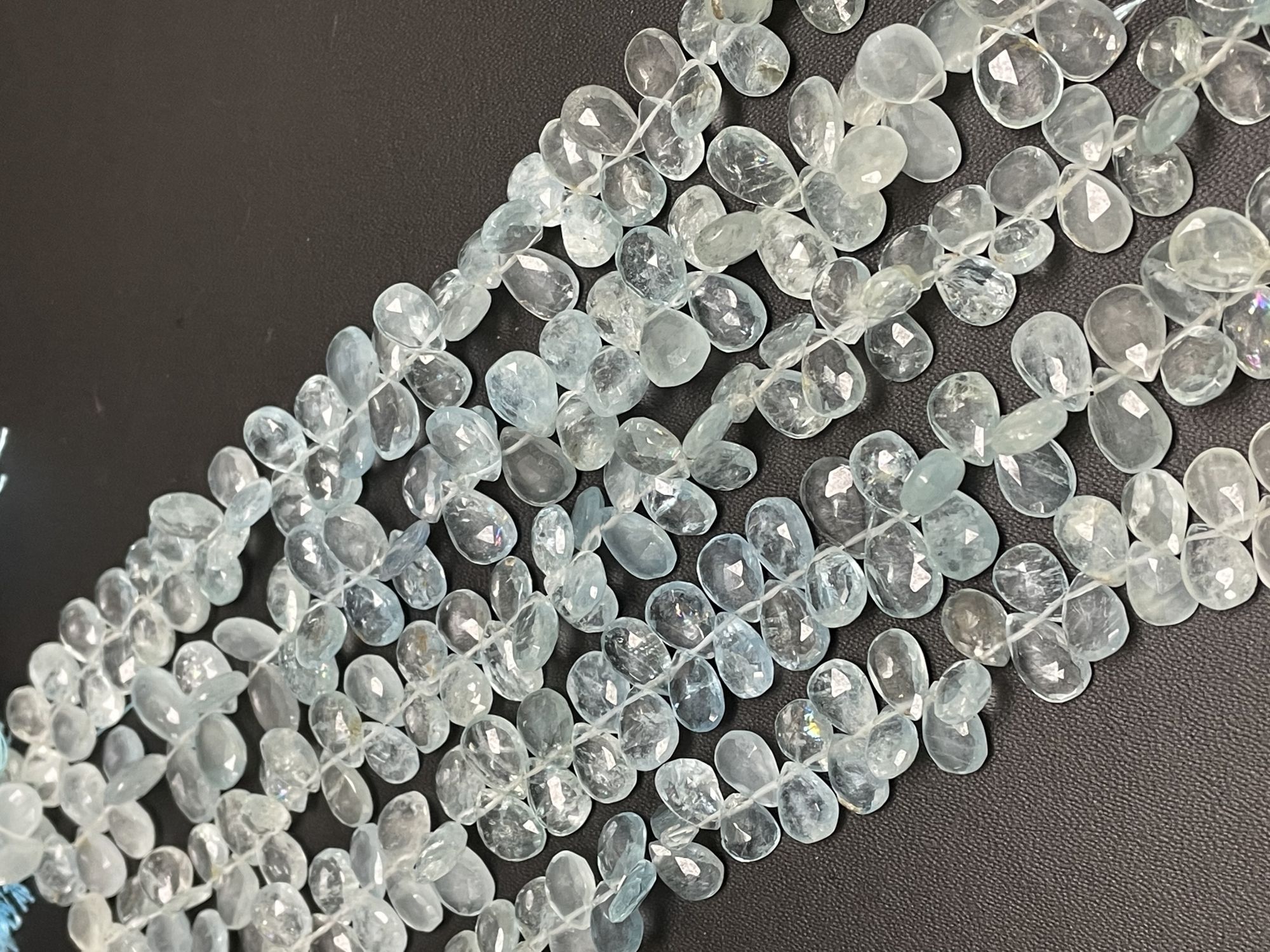 Aquamarine Pear Faceted